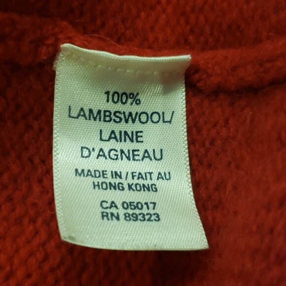 ROOTS Winter Edition Red Sweater Women's Small 100% Lambs wool Red snowfla - Picture 8 of 11